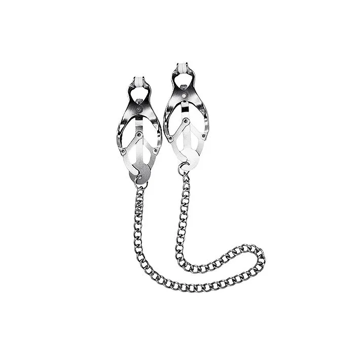 Bound to Please Female Sex Toys Squeezer Teaser Clover Nipple Clamps with Chain