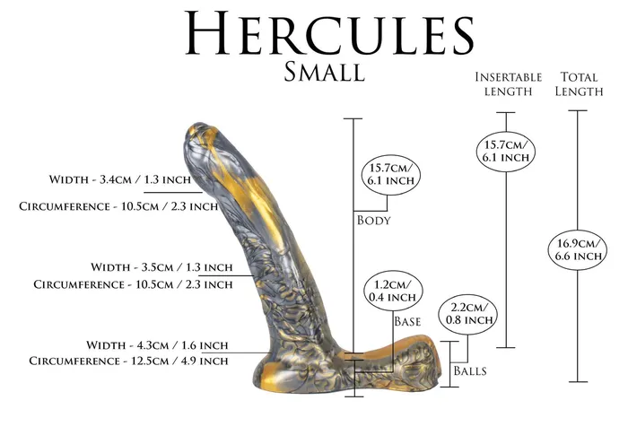 Godemiche Dildos Hercules Two Tone Dong Small