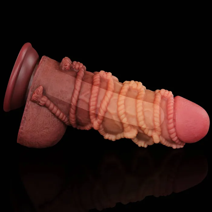 95 Dual Density Silicone Realistic Monster Dildo with Rope LOVETOY Female Sex Toys