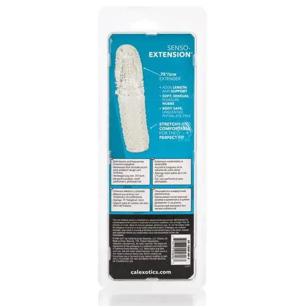 CalExotics Anal Senso Silicone Extension Clear CalExotics Anal Senso Silicone Extension Clear