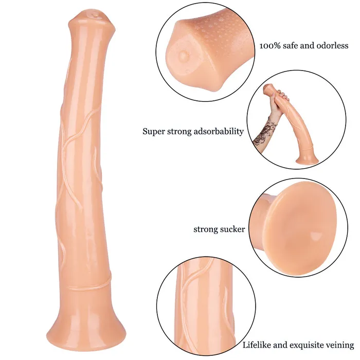 Female Sex Toys Modi H29 Super Long Realistic Horse Dildo with Strong Suction Cup 17 Inch