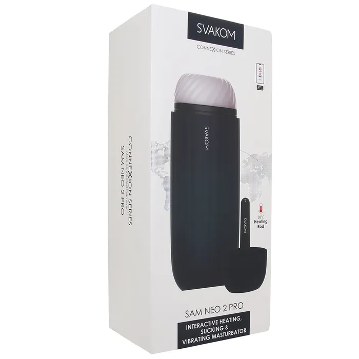 Svakom Male Sex Toys Sam Neo 2 Pro Heating Sucking Vibrating Masturbator