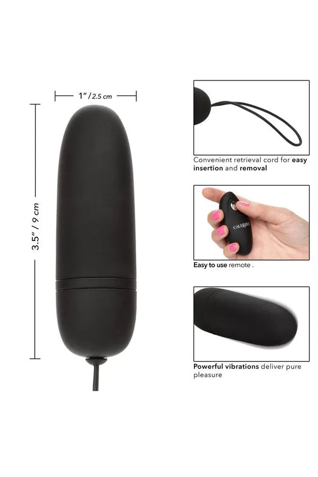 Cal Exotics Female Sex Toys Cal Exotics Silicone Remote Bullet Vibrator Black
