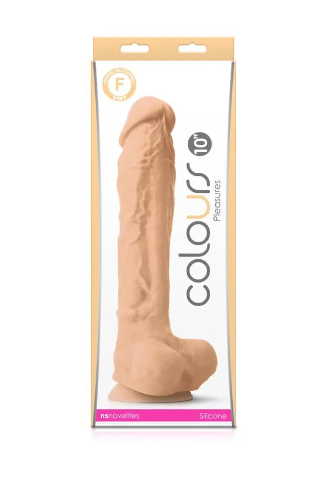 NS Novelties Dildos NS Novelties Colours 10 Inch Pleasures Dildo Assorted Colors
