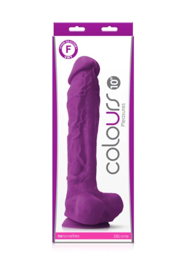 NS Novelties Dildos NS Novelties Colours 10 Inch Pleasures Dildo Assorted Colors