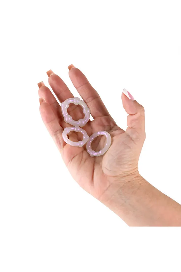 NS Novelties Fantasia Intensity Cock Rings 3pk Pearl NS Novelties Vibrators