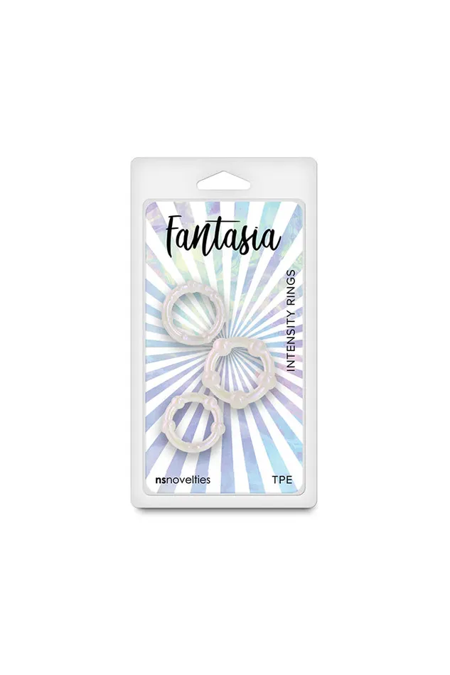 NS Novelties Fantasia Intensity Cock Rings 3pk Pearl NS Novelties Vibrators
