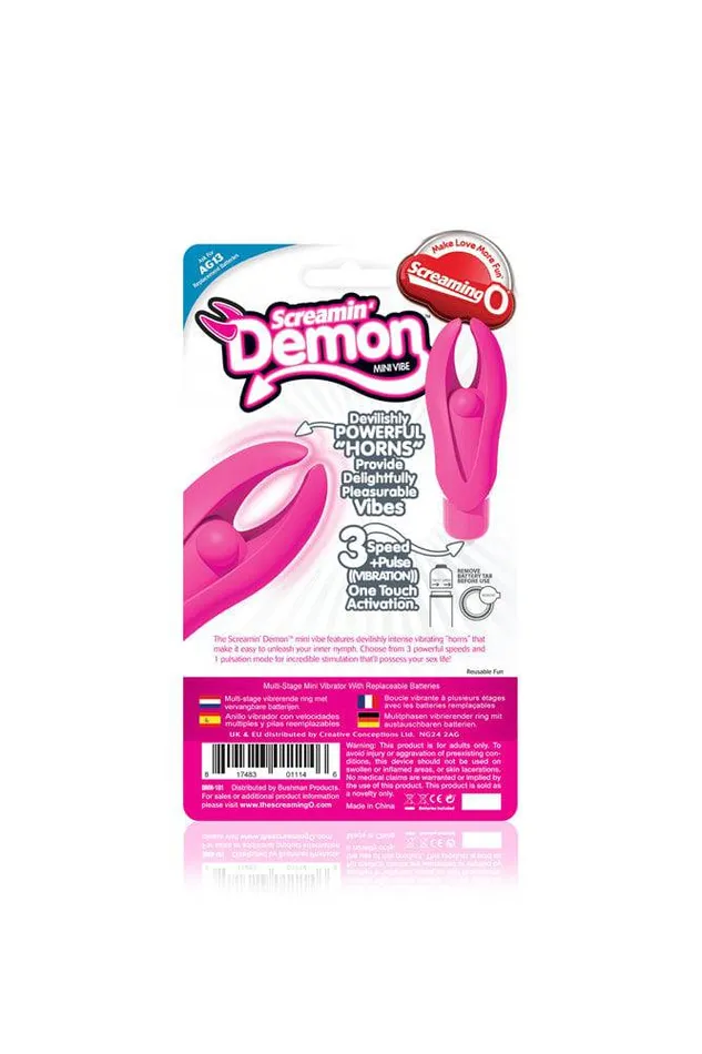 Screaming O Screamin Demon Vibrating Bullet with Textured Sleeve Screaming O Male Sex Toys