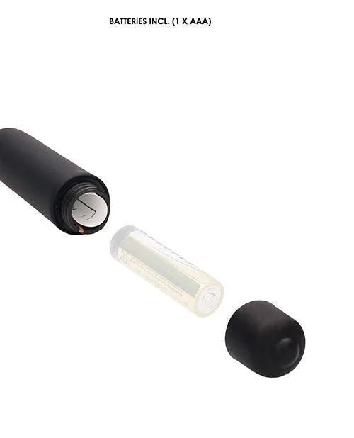 Anal Shots Ouch Urethral Sounding Silicone Vibrating Bullet Plug Wbeaded Tip Black Shots America LLC