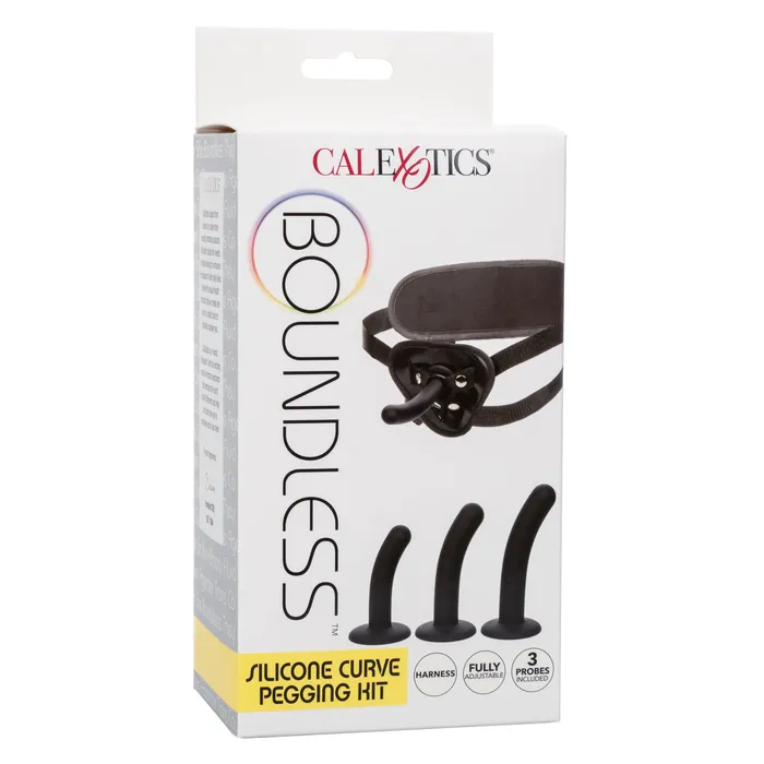 California Exotics Boundless Silicone Curve Pegging Kit Strap On Black California Exotics Anal