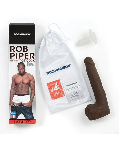 Dildos Doc Johnson Rob Piper Cock Wballs Suction Cup Chocolate