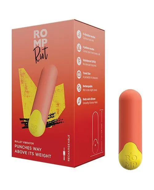 Female Sex Toys Wow Tech Romp Riot Bullet Vibrator Orange