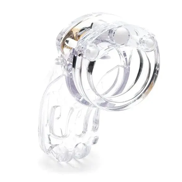 Male Sex Toys CBX CBX The Curve 3 34 Curved Cock Cage and Lock Chastity Set