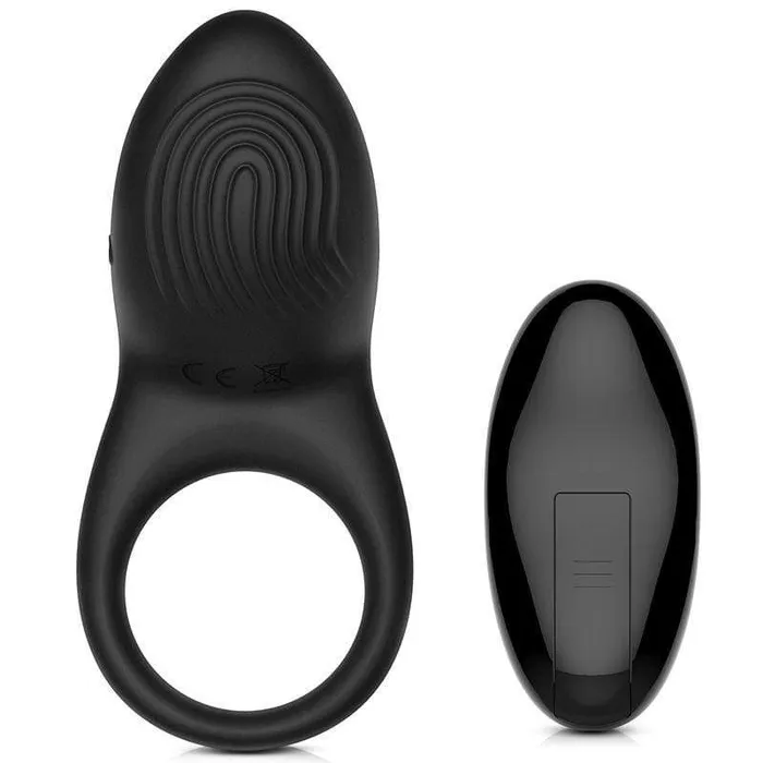 Male Sex Toys Erocome Erocome Sagitta Remote Control Rechargeable Silicone Cock Ring Black