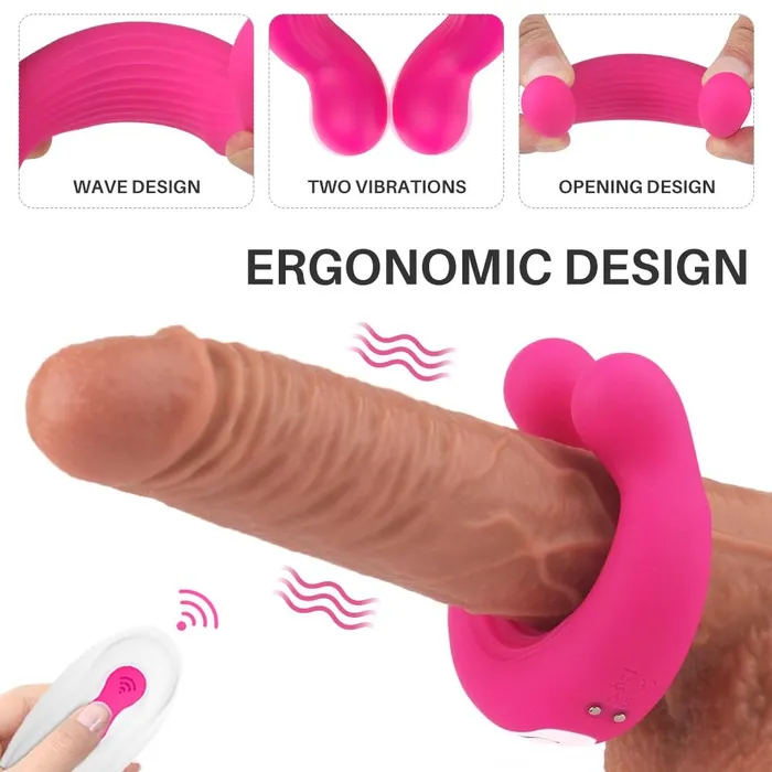 Male Sex Toys Vibrating Cock Penis Ring 9 Vibrations Clitoris Couple Stimulator YOSPOSS