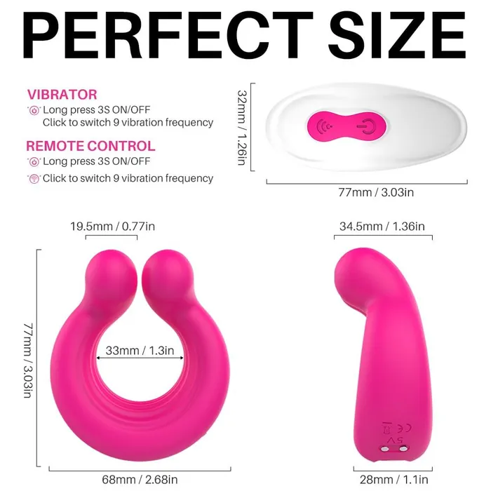 Male Sex Toys Vibrating Cock Penis Ring 9 Vibrations Clitoris Couple Stimulator YOSPOSS