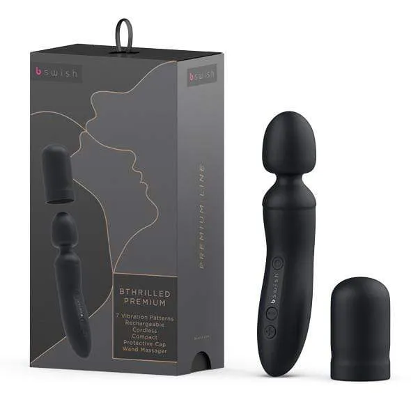 Vibrators B Swish B Swish Bthrilled Premium Line Wand Massager Black