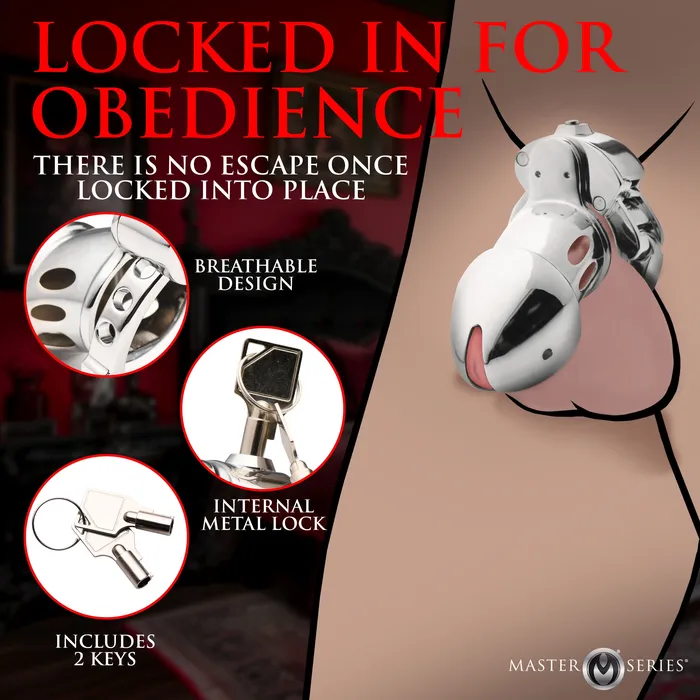 Master Series Male Sex Toys Cock Cuff SnapOn Chastity Cage