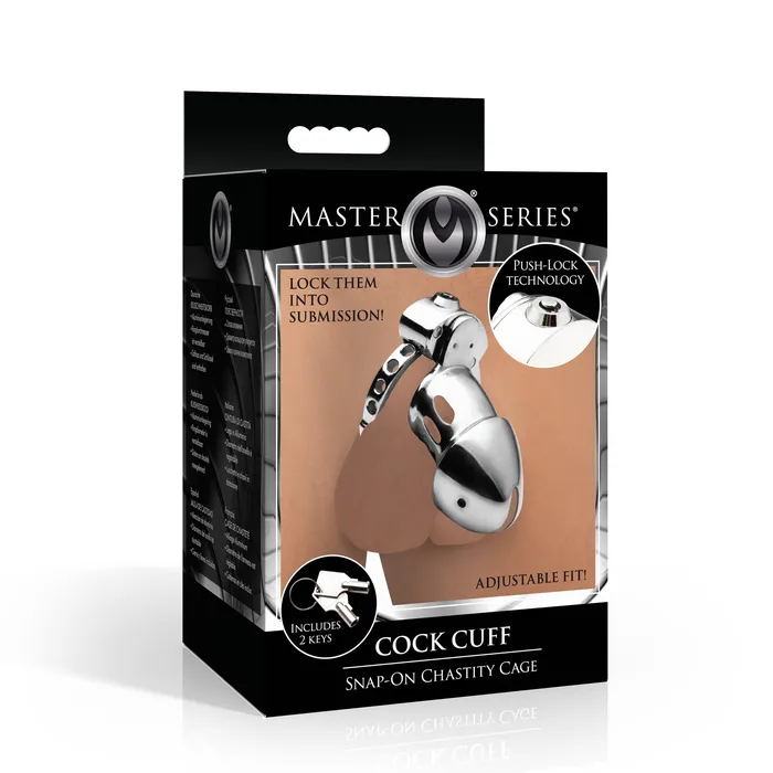 Master Series Male Sex Toys Cock Cuff SnapOn Chastity Cage