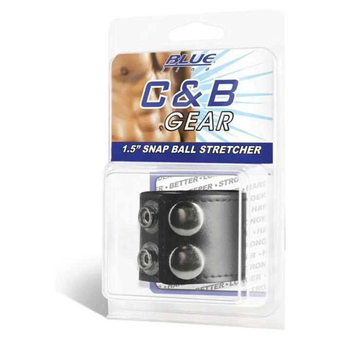 Anal Blue Line Blue Line Snap Ball Stretcher Black 15 Inch