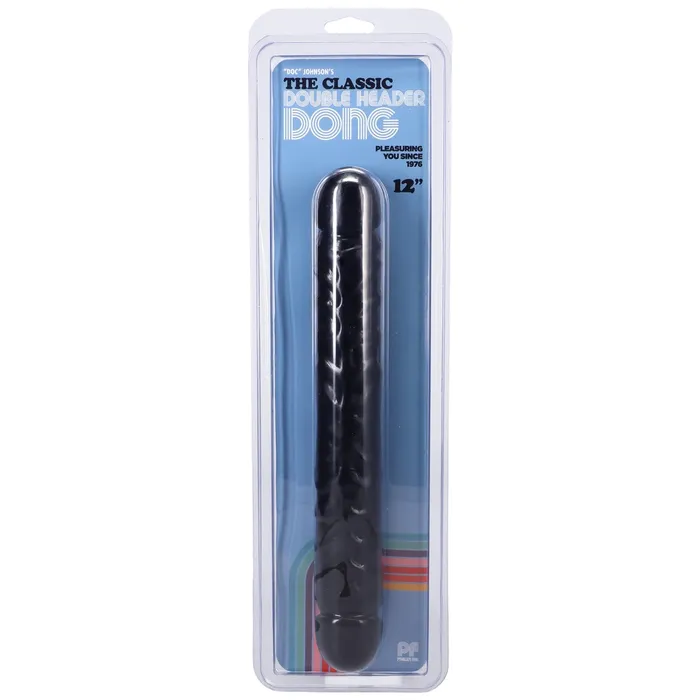 Doc Johnson Dildos Doc Johnson Jr Veined Double Ended Dildo Black 12 Inch