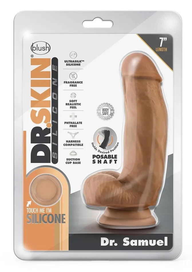 Dr Skin Silicone Dr Samuel Dildo with Balls and Suction Cup Dr Skin Female Sex Toys