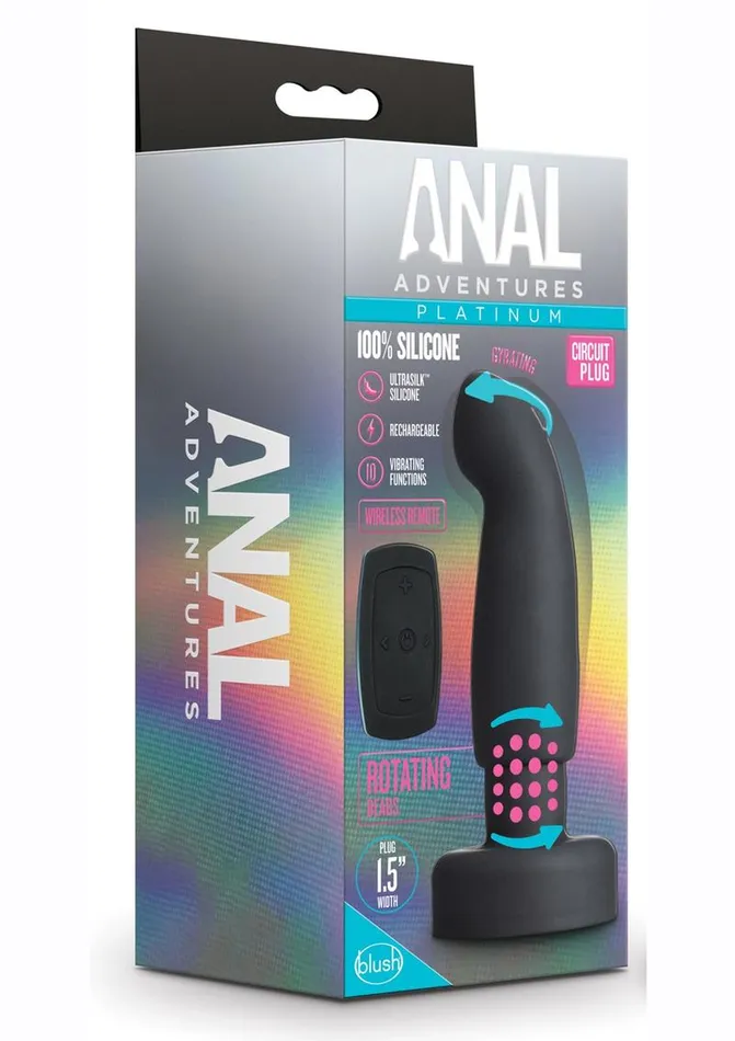 Male Sex Toys Anal Adventures Anal Adventures Platinum Circuit Butt Plug with Remote Control Male Sex Toys Anal Adventures Anal Adventures Platinum Circuit Butt Plug with Remote Control