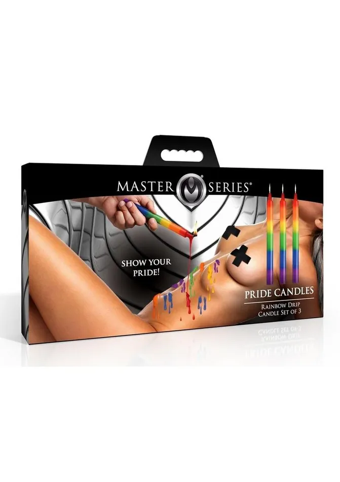Male Sex Toys Master Series Master Series Pride Candles Rainbow Drip Candle
