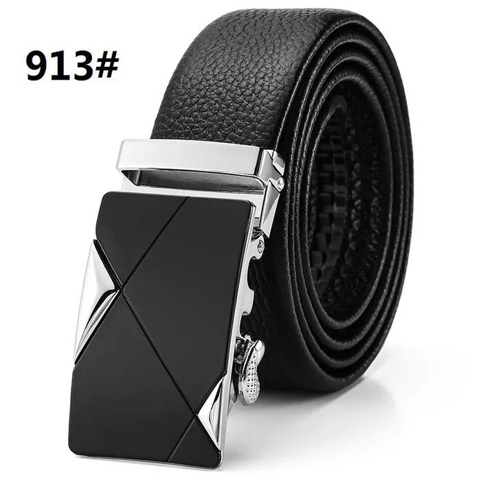 Male Sex Toys mysite Automatic Buckle Head Layer Cowhide Leather Belt