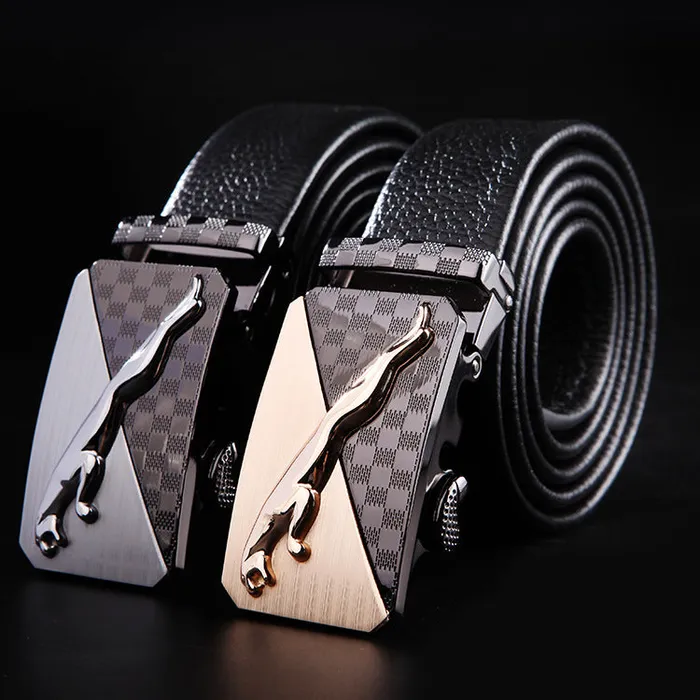 Male Sex Toys mysite Automatic Buckle Head Layer Cowhide Leather Belt