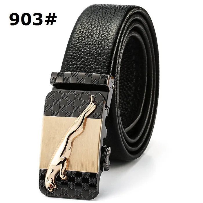 Male Sex Toys mysite Automatic Buckle Head Layer Cowhide Leather Belt