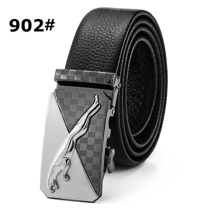 Male Sex Toys mysite Automatic Buckle Head Layer Cowhide Leather Belt