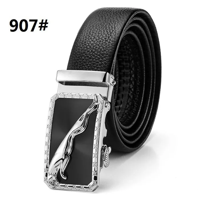 Male Sex Toys mysite Automatic Buckle Head Layer Cowhide Leather Belt