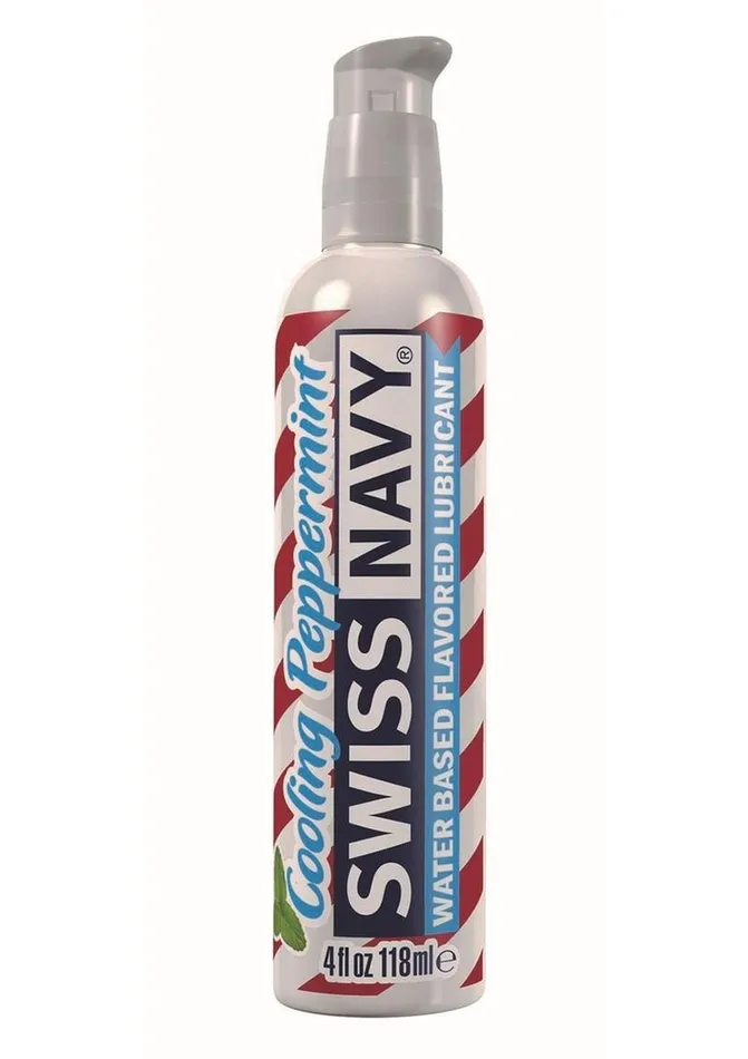 Swiss Navy Cooling Flavored Lubricant 4oz118ml Peppermint Swiss Navy Lubricants