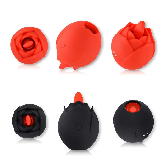 Vibrators Rose Toy Tongue Sucking Remote Control Vibrator Earlypeach