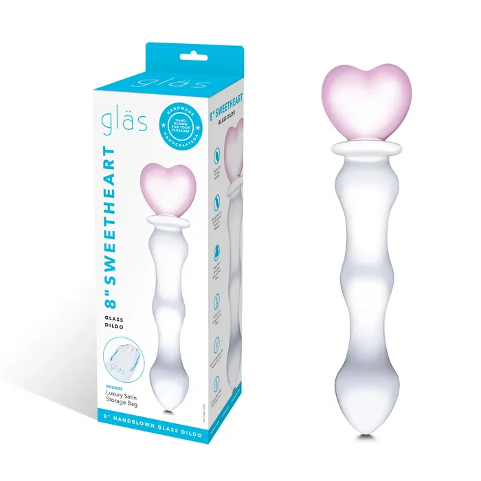 Dildos Glas 8 Inch Sweetheart Glass Dildo Pinkclear