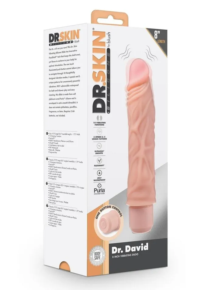 Dr Skin Silicone Dr David Vibrating Dildo Dr Skin Female Sex Toys