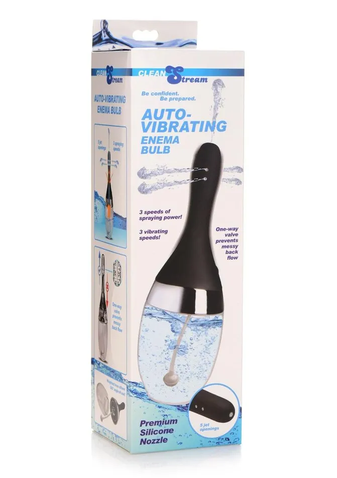 Female Sex Toys Cleanstream Cleanstream Automatic Vibrating Rechargeable Silicone Enema Bulb