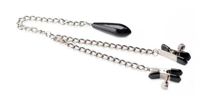 Female Sex Toys Titty Taunter Nipple Clamps With Weighted Bead XR Brands Master Series Female Sex Toys Titty Taunter Nipple Clamps With Weighted Bead XR Brands Master Series