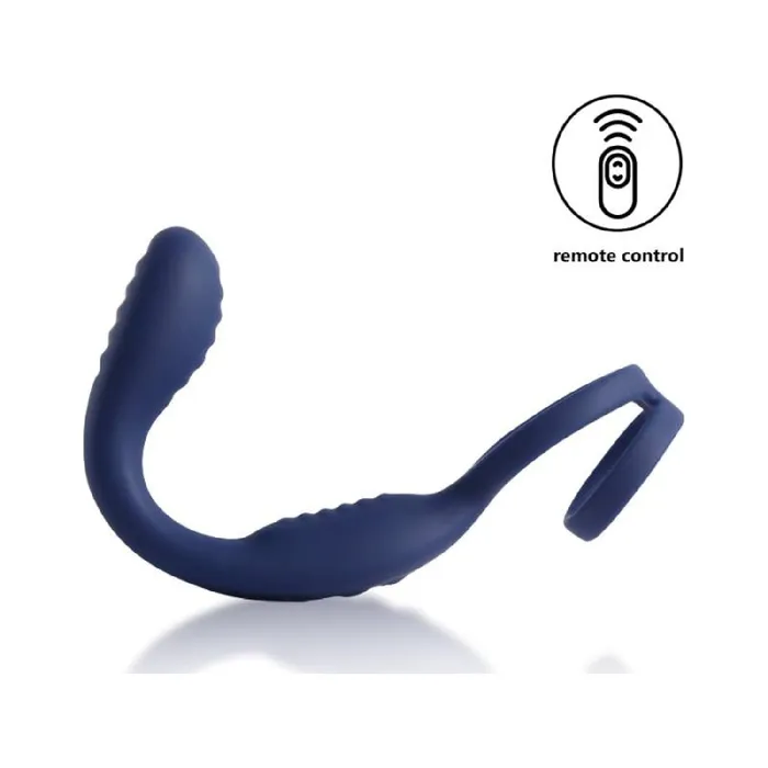 Male Sex Toys VibraDuo Vibrating Anal Probe and Perineum Stim with Cockring Arosum