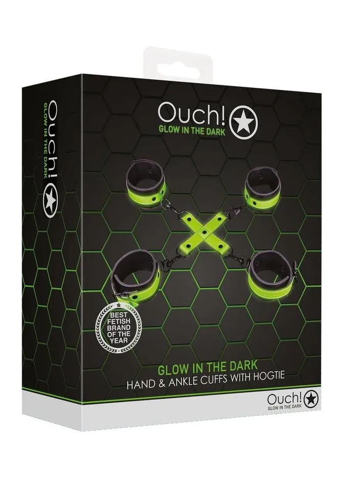 Ouch Couples Ouch Hand and Ankle Cuffs with Hogtie Ouch Couples Ouch Hand and Ankle Cuffs with Hogtie